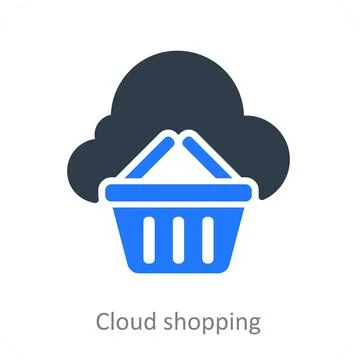 Cloud Shopping Stock Illustration