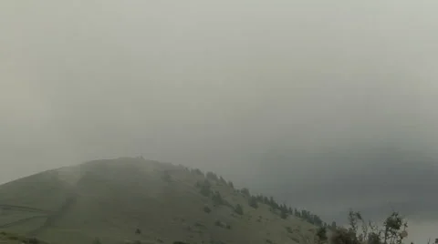 Cloud Shrouded Peak Stock Footage 54753981