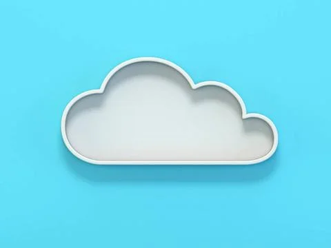  Cloud sign 3D Cloud sign 3D render illustration isolated on blue backgrou... Stock Photos