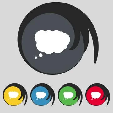 Cloud sign icon. Data storage symbol.Set colourful buttons. Vector Illustrazione stock