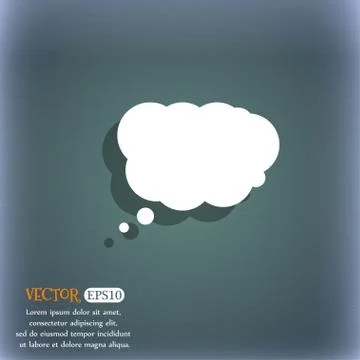 Cloud sign icon. Data storage symbol. On the blue-green abstract background w Illustrazione stock