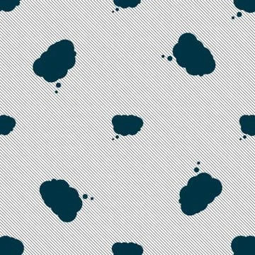 Cloud sign icon. Data storage symbol. Seamless pattern with geometric texture Illustrazione stock