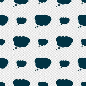 Cloud sign icon. Data storage symbol. Seamless abstract background with geome Illustrazione stock