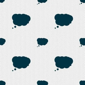 Cloud sign icon. Data storage symbol. Seamless abstract background with geome Illustrazione stock