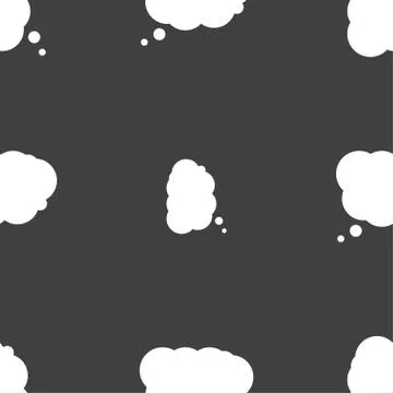 Cloud sign icon. Data storage symbol. Seamless pattern on a gray background.  Stock Illustration