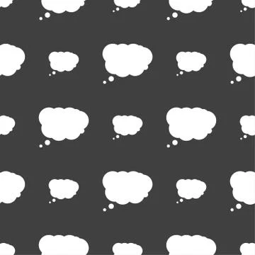 Cloud sign icon. Data storage symbol. Seamless pattern on a gray background.  Stock Illustration