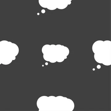 Cloud sign icon. Data storage symbol. Seamless pattern on a gray background.  Stock Illustration
