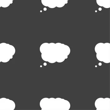 Cloud sign icon. Data storage symbol. Seamless pattern on a gray background.  Stock Illustration