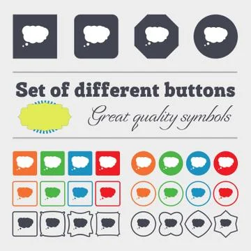 Cloud sign icon. Data storage symbol. Big set of colorful, diverse, high-quality Illustrazione stock