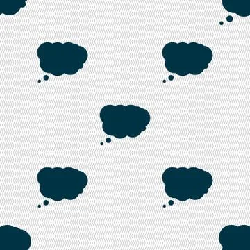 Cloud sign icon. Data storage symbol. Seamless abstract background with geometri Illustrazione stock
