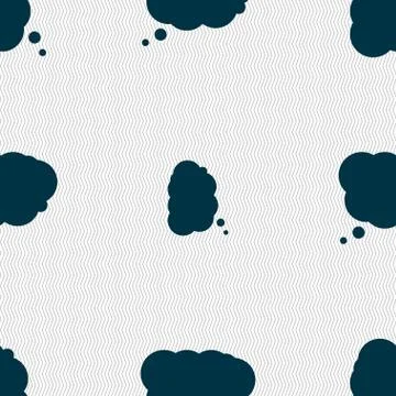 Cloud sign icon. Data storage symbol. Seamless abstract background with geometri Stock Illustration