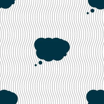 Cloud sign icon. Data storage symbol. Seamless pattern with geometric texture. Illustrazione stock