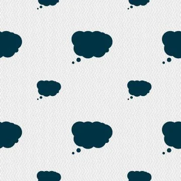 Cloud sign icon. Data storage symbol. Seamless pattern with geometric texture. Illustrazione stock