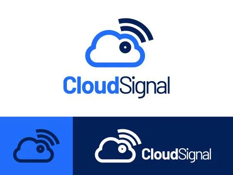 Cloud Signal Logo Stock Illustration