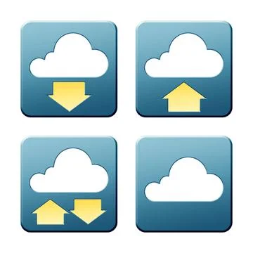 Cloud signs A set of some nice and modern cloud signs with clipping path C... 스톡 사진