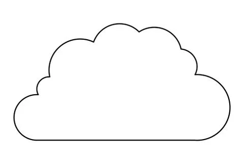 Cloud silhouette isolated icon Stock Illustration