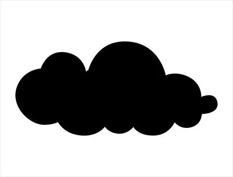 Cloud silhouette vector art Stock Illustration