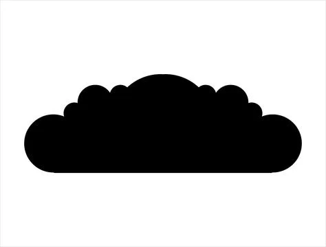 Cloud silhouette vector art Stock Illustration