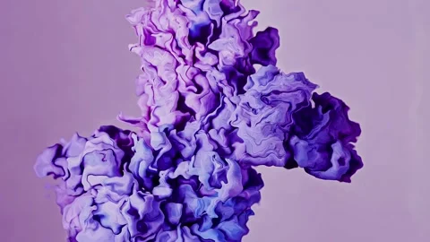 Cloud of silky ink in water isolated on black background. Colorful ink in water Stock Footage 264153823