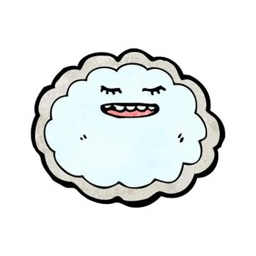 Cloud with silver lining cartoon Stock Illustration