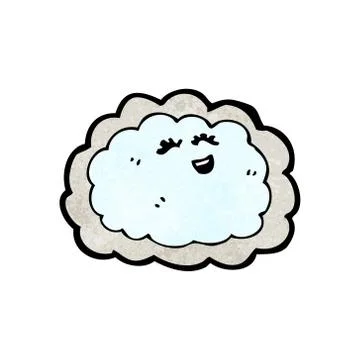 Cloud with silver lining cartoon Stock Illustration