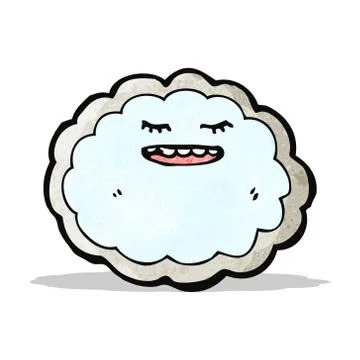 Cloud with silver lining cartoon Stock Illustration