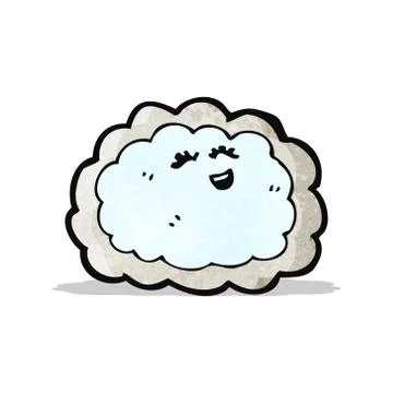 Cloud with silver lining cartoon Stock Illustration