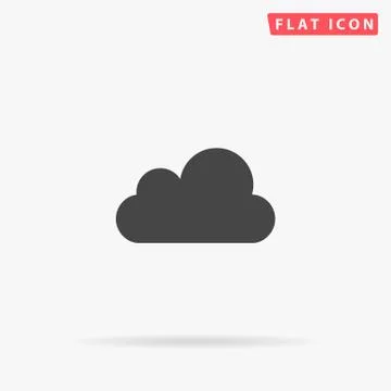 Cloud simple flat icon イラスト素材