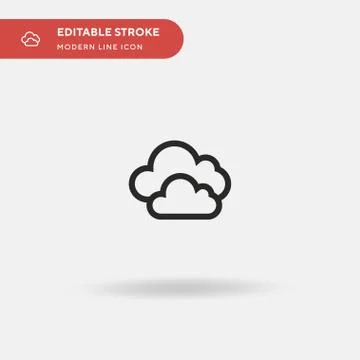 Cloud Simple vector icon. Illustration symbol design template for web mobile  Illustrazione stock
