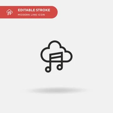 Cloud Simple vector icon. Illustration symbol design template for web mobile  Illustrazione stock