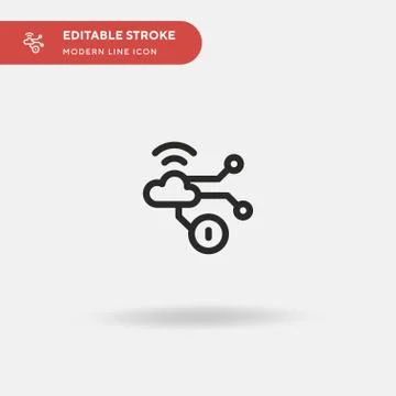 Cloud Simple vector icon. Illustration symbol design template for web mobile  Illustrazione stock