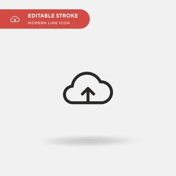Cloud Simple vector icon. Illustration symbol design template for web mobile  Illustrazione stock