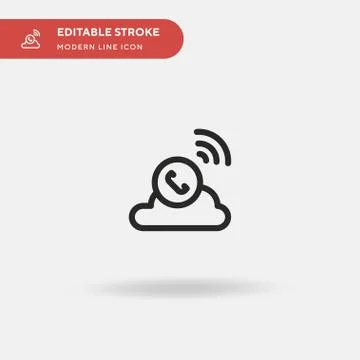 Cloud Simple vector icon. Illustration symbol design template for web mobile  Illustrazione stock
