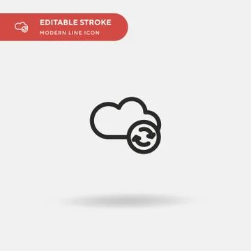 Cloud Simple vector icon. Illustration symbol design template for web mobile  스톡 일러스트
