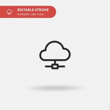 Cloud Simple vector icon. Illustration symbol design template for web mobile  Stock Illustration