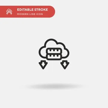 Cloud Simple vector icon. Illustration symbol design template for web mobile  Stock Illustration