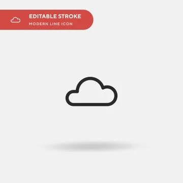 Cloud Simple vector icon. Illustration symbol design template for web mobile  스톡 일러스트