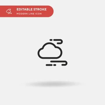 Cloud Simple vector icon. Illustration symbol design template for web mobile  Stock Illustration
