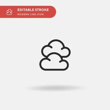 Cloud Simple vector icon. Illustration symbol design template for web mobile  Illustrazione stock