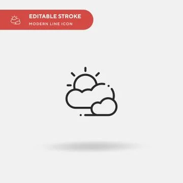 Cloud Simple vector icon. Illustration symbol design template for web mobile  イラスト素材