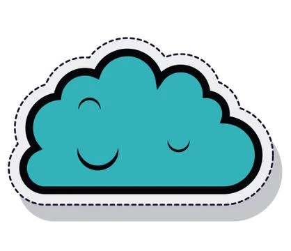 Cloud single isolated icon 库存插图