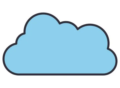 Cloud single isolated icon イラスト素材