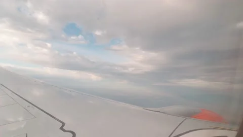 Cloud Sky From The Airplane Window Stock Footage 157283417