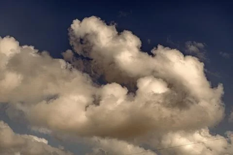 Cloud in the sky. Background with cloud. Gloomy sky with overcast clouds Stock Photos