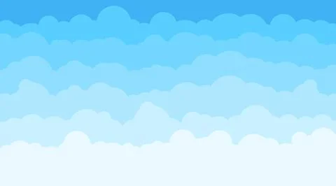 Cloud sky background image. The sky with clouds. White clouds on a blue sky. Stock Illustration