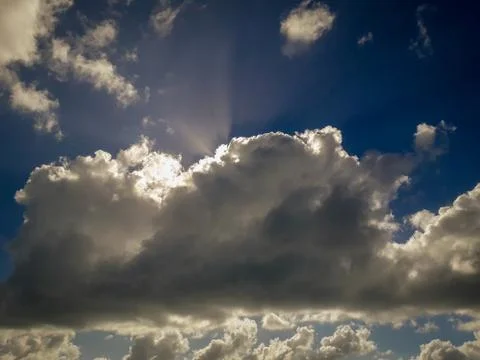 Cloud sky on the beach and beautiful tropical sea. Stock Photos