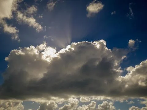 Cloud sky on the beach and beautiful tropical sea. Stock Photos