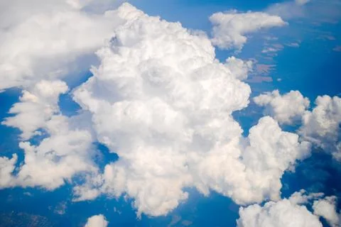 A cloud in the sky with a bird's-eye view Foto stock