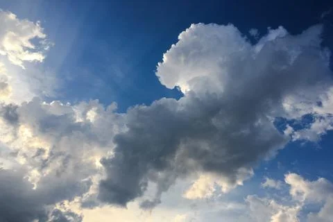 Cloud, sky blue background. clouds blue sky Stock-Fotos