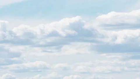 Cloud Sky Day Time Lapse - Blue Summer Sky White Cumulus Clouds Moving Fast Stock Footage 174272882